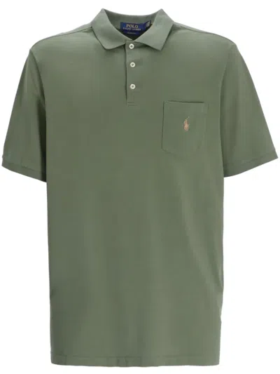 Polo Ralph Lauren Logo-embroidered Cotton Polo Shirt In Green