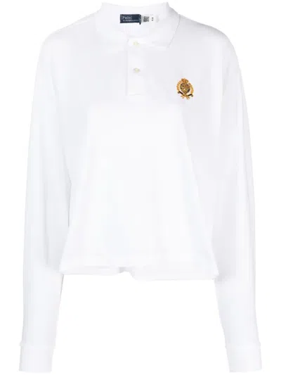 Polo Ralph Lauren Logo-embroidered Cotton Polo Shirt In White