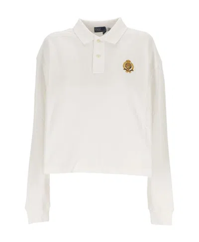 Polo Ralph Lauren Logo-embroidered Cotton Polo Shirt In White