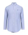 Polo Ralph Lauren Custom Fit Cotton Stretch Shirt In Blue