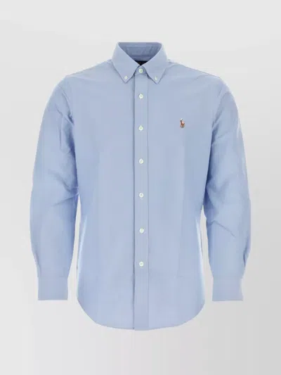 Polo Ralph Lauren Embroidered Logo Cotton Shirt In Pastel
