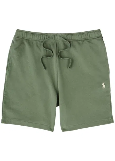 Polo Ralph Lauren Logo-embroidered Cotton Shorts In Green