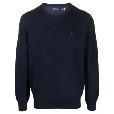 Polo Ralph Lauren Logo-embroidered Cotton Sweater In Black