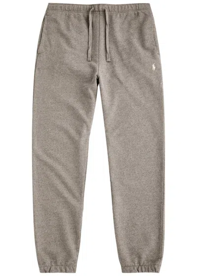 Polo Ralph Lauren Logo-embroidered Cotton Sweatpants In Grey
