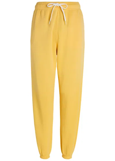 Polo Ralph Lauren Logo-embroidered Cotton Sweatpants In Yellow