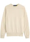 Polo Ralph Lauren Logo-embroidered Cotton Sweatshirt In Beige