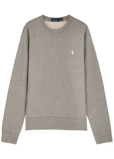 Polo Ralph Lauren Logo-embroidered Cotton Sweatshirt In Grey