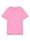 Polo Ralph Lauren Kids' Logo-embroidered Cotton T-shirt In 粉色