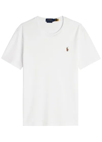 Polo Ralph Lauren Logo-embroidered Cotton T-shirt In White