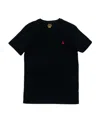 Polo Ralph Lauren Logo Embroidered Regular T-shirt In Black