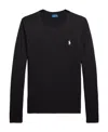 Polo Ralph Lauren Logo-embroidered Cotton T-shirt In Black