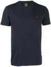 Polo Ralph Lauren Logo-embroidered Cotton T-shirt In Blue