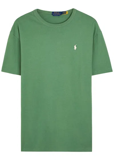 Polo Ralph Lauren Logo-embroidered Cotton T-shirt In Green