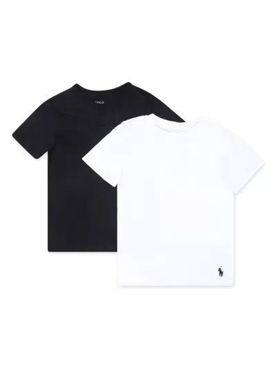 Polo Ralph Lauren Kids' Logo-embroidered Cotton T-shirt (pack Of Two) In Black