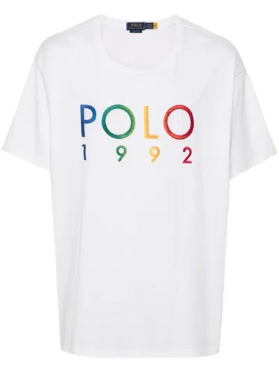 Polo Ralph Lauren Logo-embroidered Cotton T-shirt In White