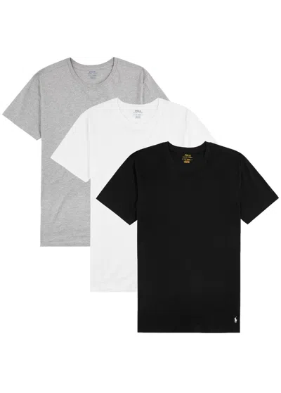 Polo Ralph Lauren Logo-embroidered Cotton T-shirts In White