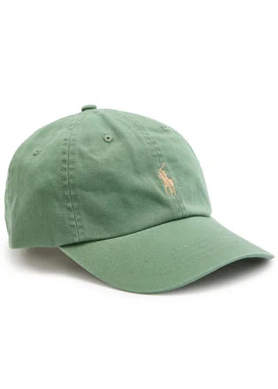Polo Ralph Lauren Logo-embroidered Cotton-twill Cap In Green