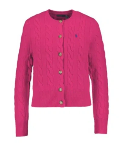 POLO RALPH LAUREN POLO RALPH LAUREN LOGO EMBROIDERED CREWNECK CARDIGAN