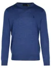 Polo Ralph Lauren Wool Crew Neck Sweater In Blue