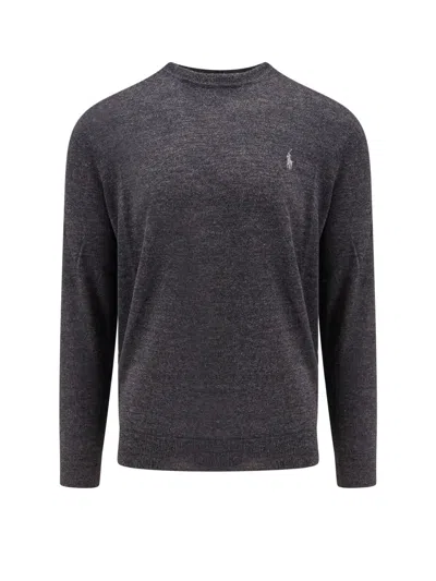 POLO RALPH LAUREN LOGO EMBROIDERED CREWNECK JUMPER