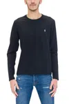 Polo Ralph Lauren Long Sleeve Crewneck T-shirt In Black