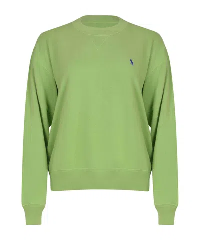 Polo Ralph Lauren Logo Embroidered Crewneck Sweatshirt In Green