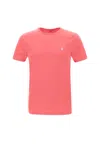 Polo Ralph Lauren Embroidered-logo Cotton T-shirt In Red