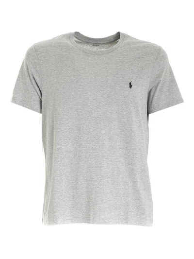 Polo Ralph Lauren Logo Embroidered Crewneck T-shirt In Andover Heather
