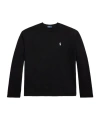 Polo Ralph Lauren Logo Embroidered Crewneck T-shirt In Black