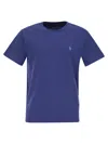 Polo Ralph Lauren Logo-embroidered Crewneck T-shirt In Blue
