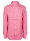 Polo Ralph Lauren Classic Fit Linen Shirt In Pink