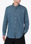 Polo Ralph Lauren Denim Sport Shirt In Blue