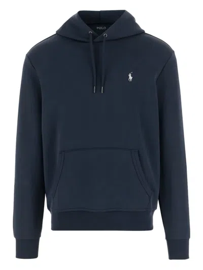 Polo Ralph Lauren Cotton Blend Sweatshirt With Embroidered Logo On The Front In Blue