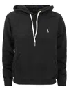 Polo Ralph Lauren Polo Pony Drawstring Hoodie In Black
