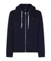 Polo Ralph Lauren Zip-up Hoodie With Drawstring Hood And Kangaroo Pockets In Blue