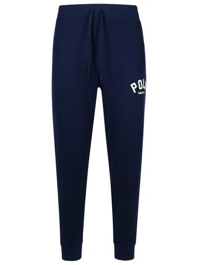 Polo Ralph Lauren Logo Fleece Jogging Bottoms In Blue