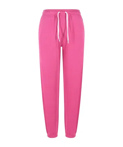 Polo Ralph Lauren Logo Embroidered Drawstring Pants In Pink