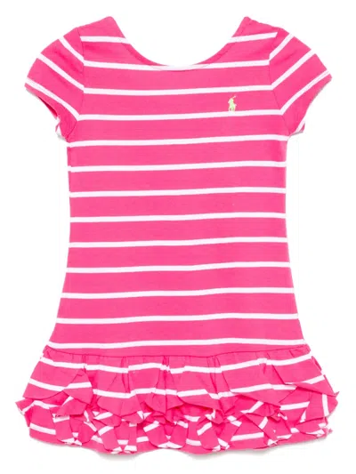 Polo Ralph Lauren Kids' Logo-embroidered Dress In Pink