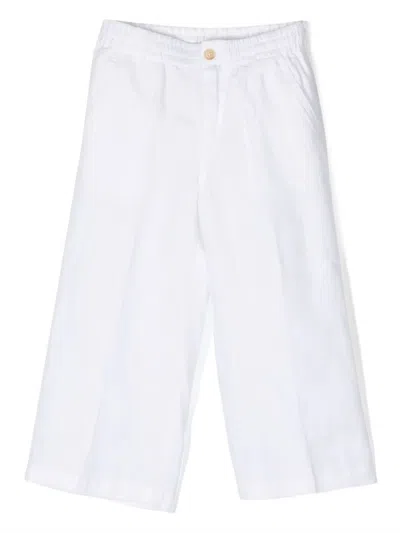 Polo Ralph Lauren Kids' Logo-embroidered Elasticated Trousers In White
