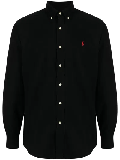 POLO RALPH LAUREN LOGO-EMBROIDERED FLANNEL SHIRT