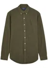 Polo Ralph Lauren Logo-embroidered Flannel Shirt In Green
