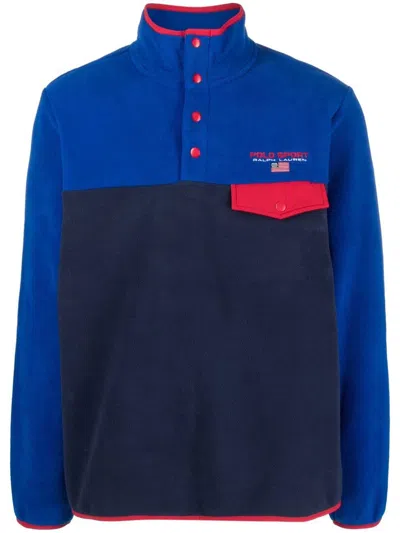 Polo Ralph Lauren Logo Embroidered Fleece In Blue