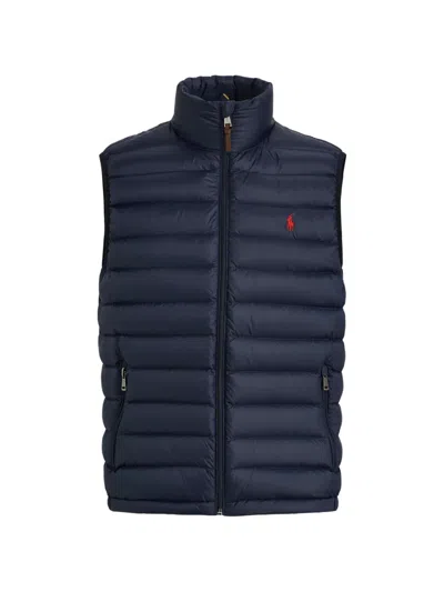 Polo Ralph Lauren Logo-embroidered Gilet In Blue