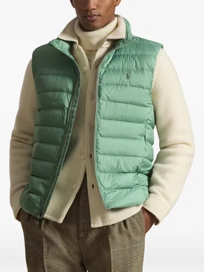 Polo Ralph Lauren Logo-embroidered Gilet In Green