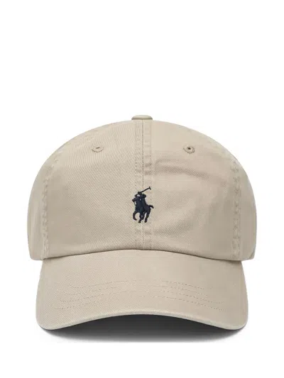 Polo Ralph Lauren Logo Embroidered Hat In Neutral