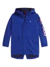 Polo Ralph Lauren Logo-embroidered Hooded Jacket In Blue