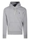 Polo Ralph Lauren Hooded Sweatshirt With Drawstring And Pocket In Gray