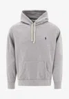 Polo Ralph Lauren Classic Pullover Hoodie With Drawstring In Gray