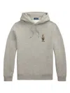 Polo Ralph Lauren Gray Polo Bear Hoodie In Gray
