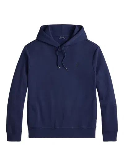 Polo Ralph Lauren Logo-embroidered Hoodie In Blue